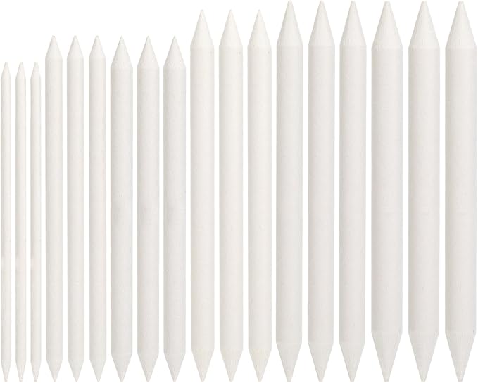 18 PCS Blending Stumps Set，Ymapinc Oil Pastels Blenders & Shading Tools 6 Sizes for Charcoal Drawing Sketching Special Tortillions Blending Tools Art Supplies