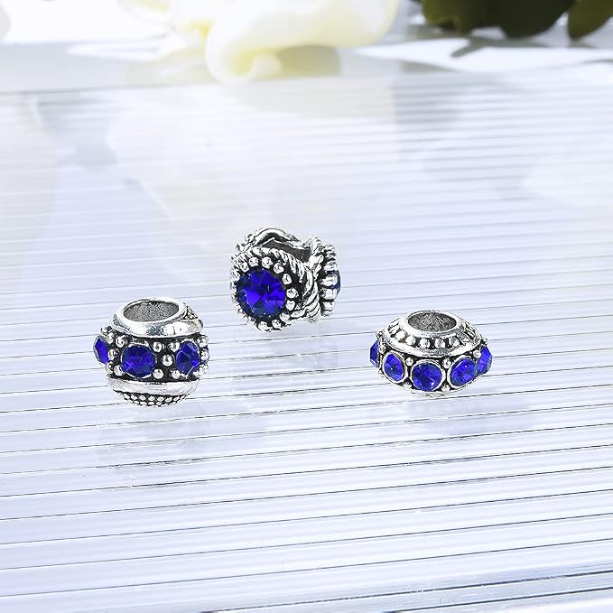 Aipridy European Large Hole Beads, Colorful Glass Charm Beads Set - Image 4