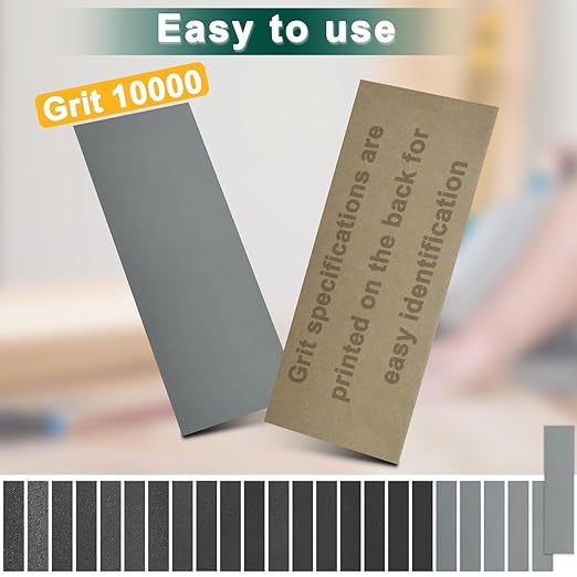 10PCS Sand Paper 10000 Grit Sandpaper Sheets, 9 x 3.6 Inch Wet Dry Sandpaper Sheets, Sand Paper for Metal, Wood Furniture, Automotive and Crafts