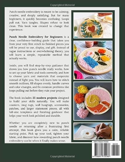 PUNCH NEEDLE EMBROIDERY FOR BEGINNERS: 25 Modern Step-by-Step Projects for Cozy - Image 2