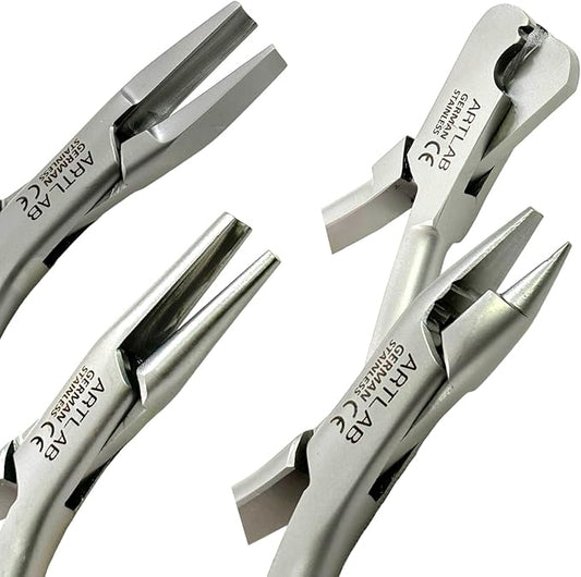 4 Pliers Types for Metal Forming, Wire Bending for Making Loops, Curves, Rings, Angles, Wire Shape Forning Pliers for Crafts, Hobby, and More.