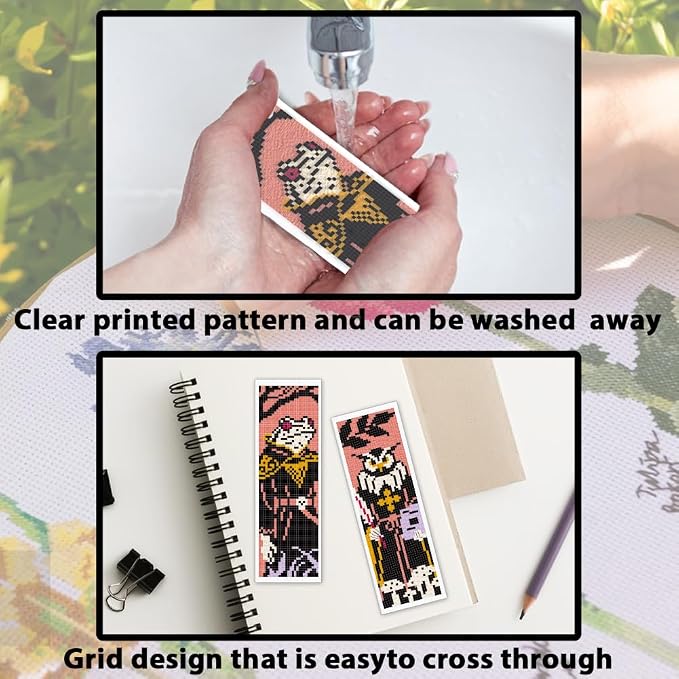 ACRNIGHEET 6PCS Cross Stitch Bookmark Kit - Image 3