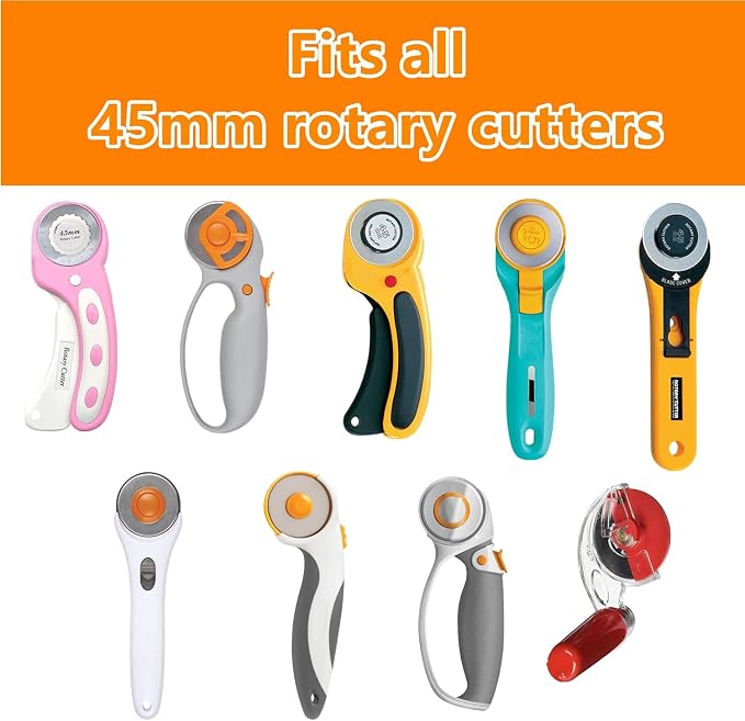 HEADLEY TOOLS Titanium Coated 45mm Rotary Cutter Blades 15 Pack Fits Olfa - Image 3