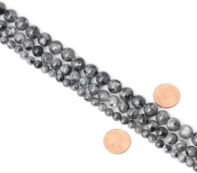 35PCS 10mm Natural Black Labradorite Gemstone Round Loose Beads Crystal Energy - Image 6