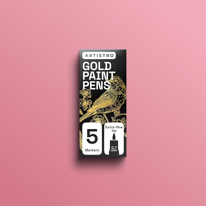 ARTISTRO 5 Gold Paint Pen for Rock, Painting - Image 8