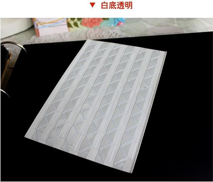 10 Sheet (1020-pack) Photo Corners Self Adhesive PVC Paper Photo Foto Corner Stickers for Scrapbooking Personal Journal (White)