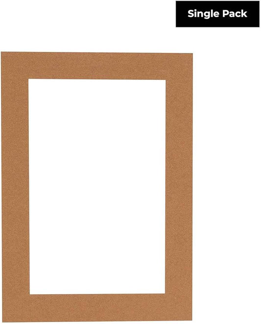 11x14 Mat for 8.5x11 Photo - Precut Aged Oak Brown Picture Matboard for Frames Measuring 11 x 14 Inches - Bevel Cut Matte to Display Art Measuring 8.5 x 11 Inches - Acid Free ONE MAT