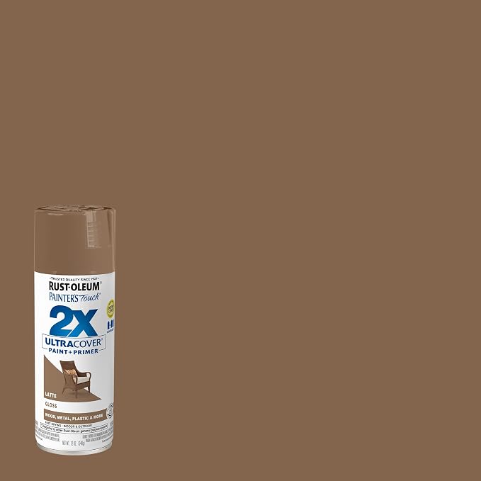 Rust-Oleum Painter's Touch 2X Ultra Cover Spray Paint, Gloss Latte | Indoor and - Image 2