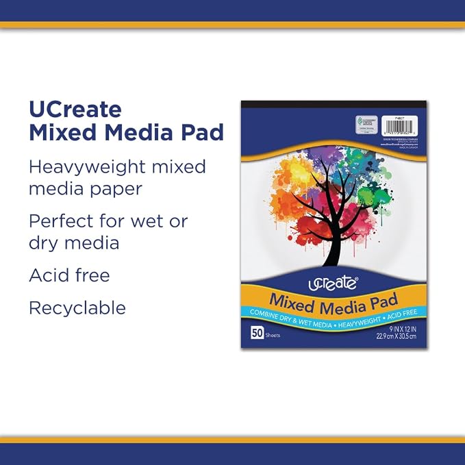 UCreate Mixed Media Pad, 50 Sheets - Image 5