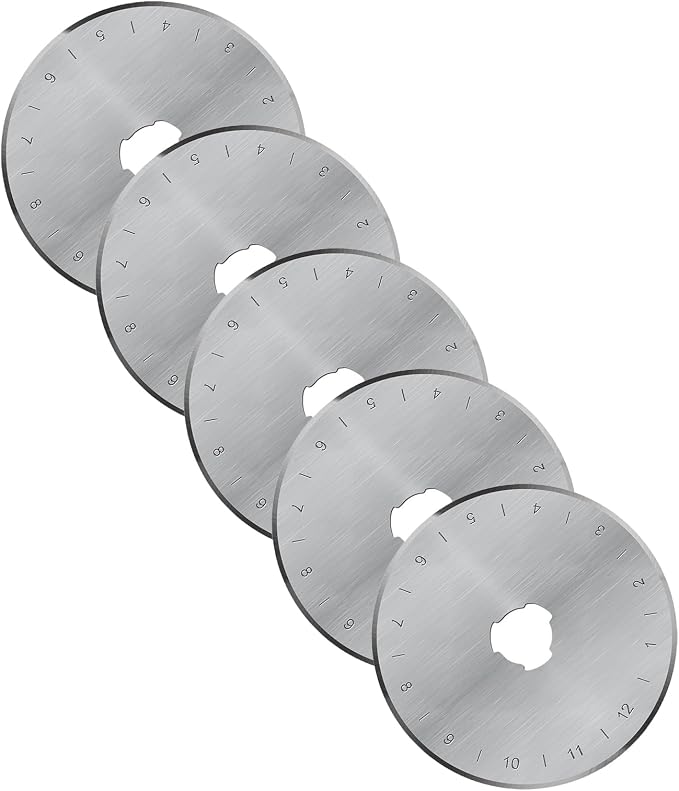 45mm Rotary Cutter Blades 5-Pack Replacement Blades Fits Fits Fiskars, DAFA by ALHXGUSLO