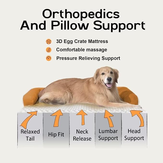 Large Dog Bed Orthopedic Washable, Dog Beds - Image 3