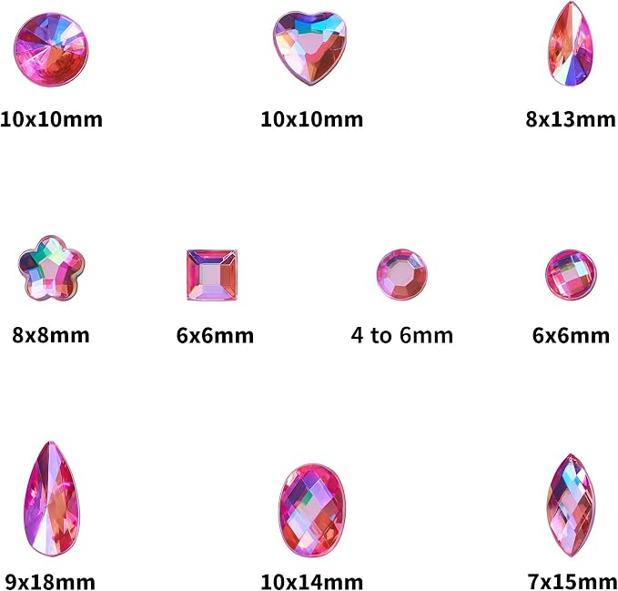 1000 Pcs Crystal AB Colorful Jewels Gems - Image 2