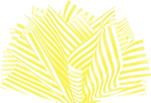 Flexicore Packaging Yellow Pin Stripe Print Gift Wrap Tissue Paper Size: 15 Inch X 20 Inch | Count: 100 Sheets | Color: Yellow Pin Stripe
