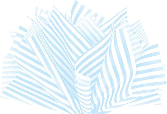 Flexicore Packaging Light Blue Pin Stripe Print Gift Wrap Tissue Paper Size: 15 Inch X 20 Inch | Count: 10 Sheets | Color: Light Blue Pin Stripe