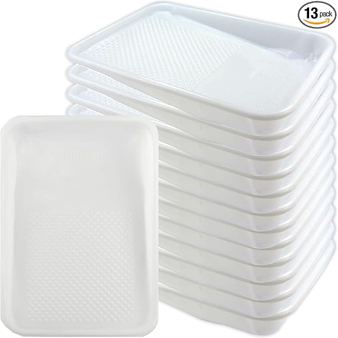 Great Andrew Paint Tray Liners 9 Inch, 13 Pack Disposable Paint Roller Tray Liners, Paint Pan Textured Liners for House Painting Projects, Home or Commercial Use