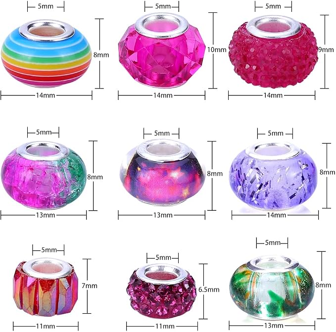 European Large Hole Spacer Charm Beads - Image 4