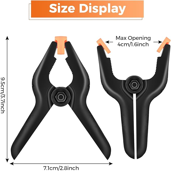 Heavy Duty Spring Clamps, 3.7 Inch Small Heavy Duty Clip - Image 2