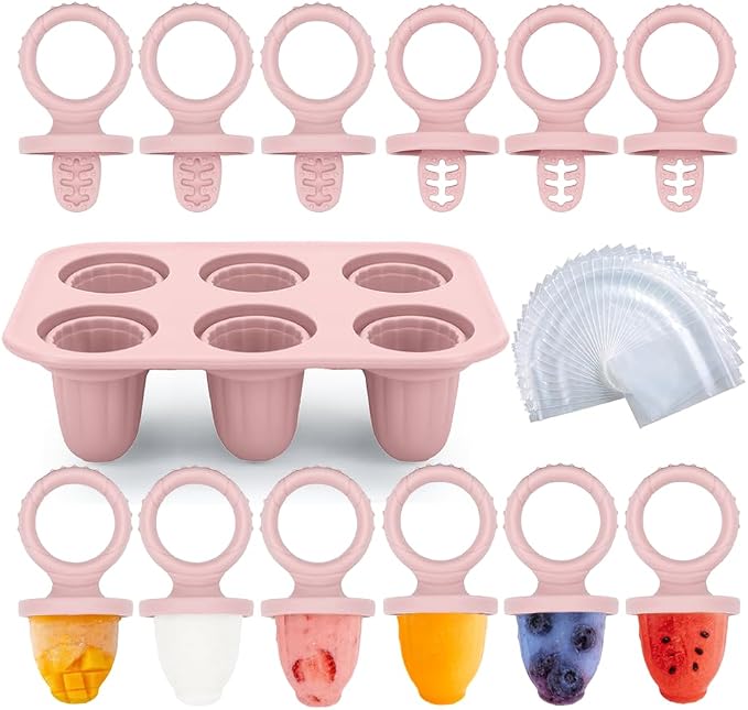 Silicone Baby Popsicle Molds for Teething Relief by YukiniYa