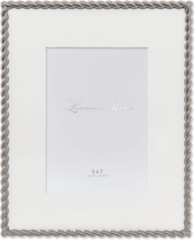 Lawrence Frames Metal Frame, Rope Design, Brushed Nickel by LawrenceFrames