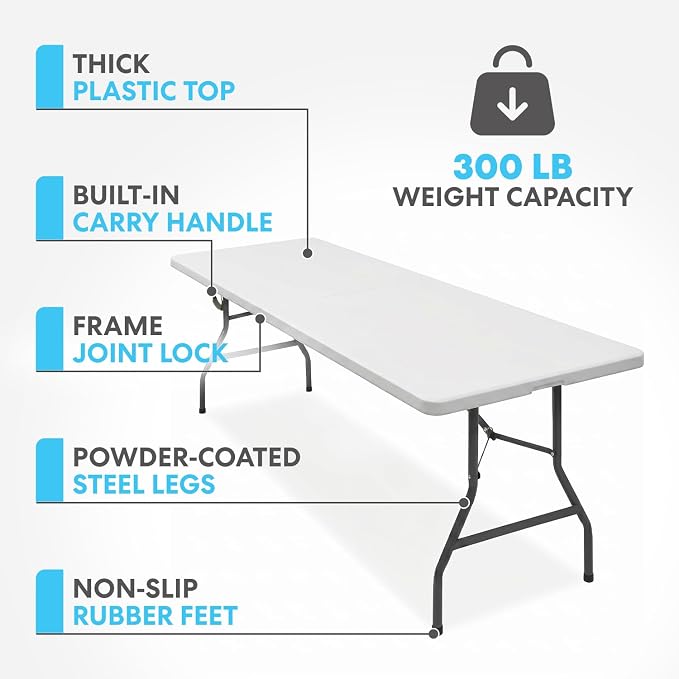 SIMPLI-Magic White Foldable Table, and Catering - Image 6