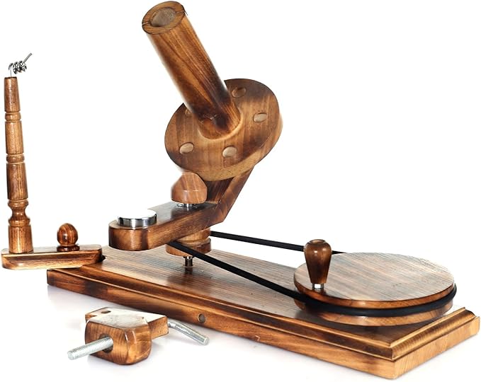Handmade Wooden Yarn Ball Winder & Table Top Swift for Knitting & Crocheting, Wool String Center Pull (Antique Winder+Swift Set)
