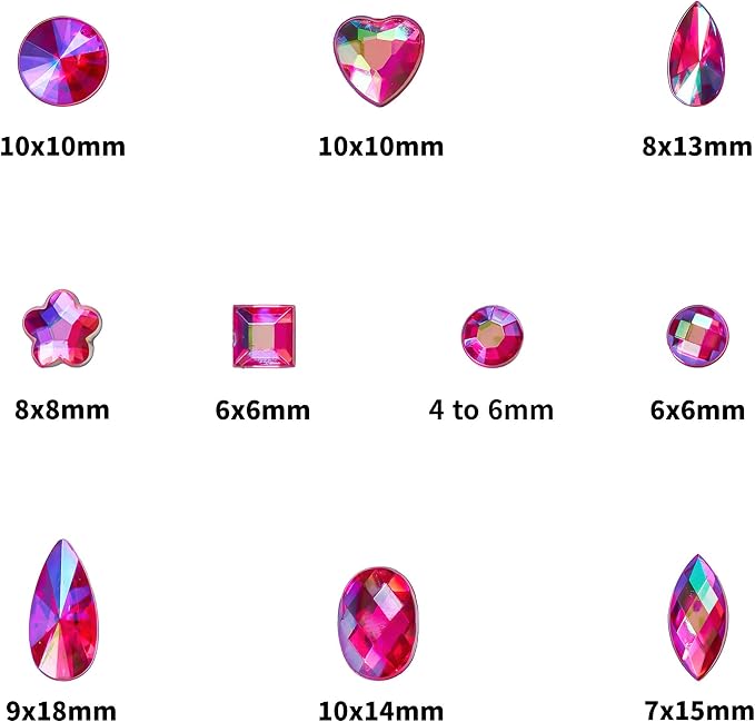 1000 Pcs Crystal AB Colorful Jewels Gems - Image 2