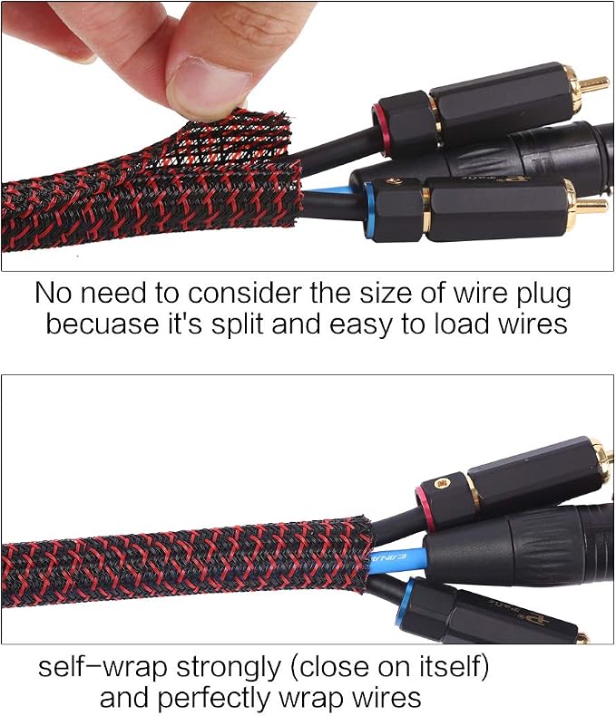 Alex Tech 25ft - 1 inch Cord Protector Wire Loom Tubing Cable Sleeve Split - Image 2