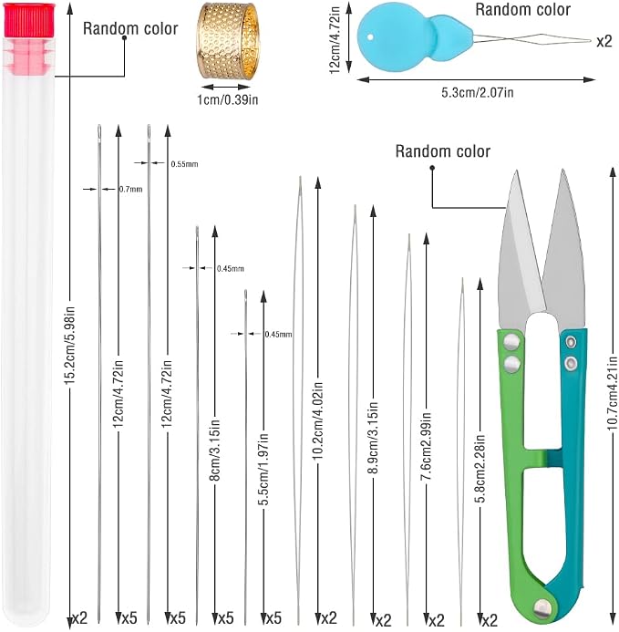 UOOU 28 Pcs Beading Needles Set, Beading Needles - Image 2
