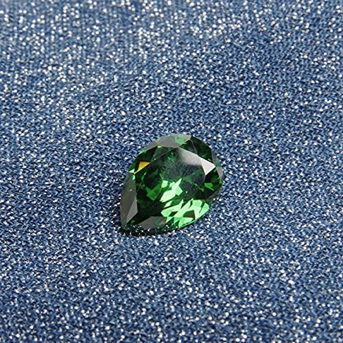 Comimark 1PCS Green Drop Shape Cut Emerald Loose Gemstone - Image 5