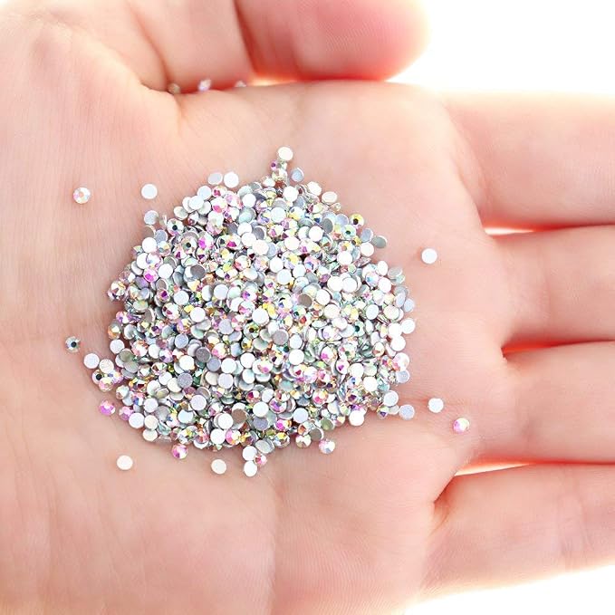 Onwon 1440 Pieces SS6 / 2mm Clear Crystal Flat Back Brilliant Round Rhinestones - Image 2