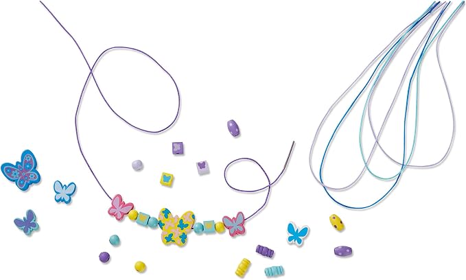 Melissa & Doug Created by Me! Butterfly Beads Wooden Bead Kit, 150+ Beads - Image 9