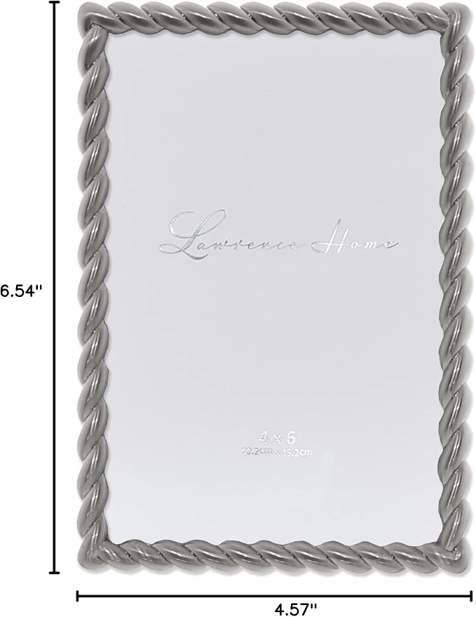 Lawrence Frames Metal Frame, Rope Design, Brushed Nickel - Image 5