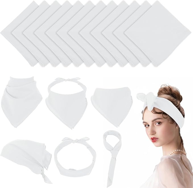 Suhine 100% Cotton Solid Bandanas Blank Bandanas Multifunctional Headband Scarf by Suhine
