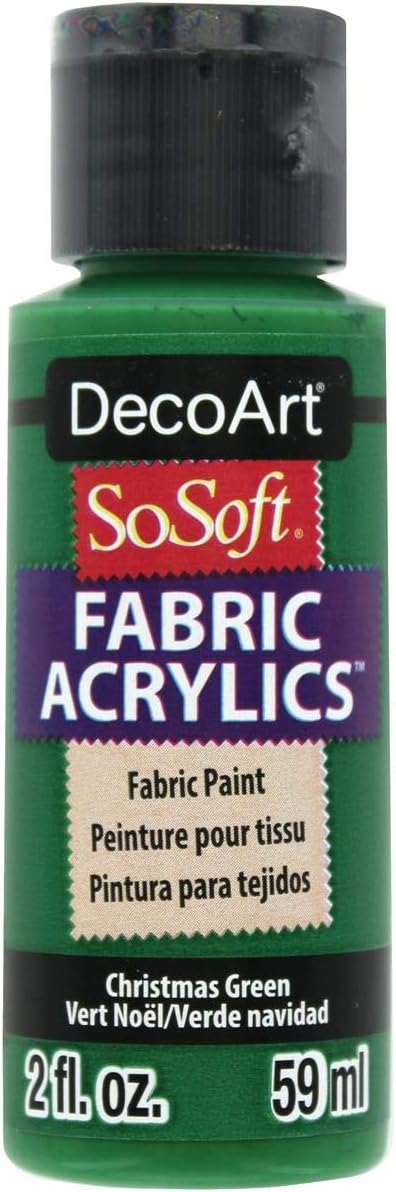 Deco Art SoSoft Fabric Acrylic Paint 2oz-Christmas Green by DecoArtAcrylicPaintCraftSupplies
