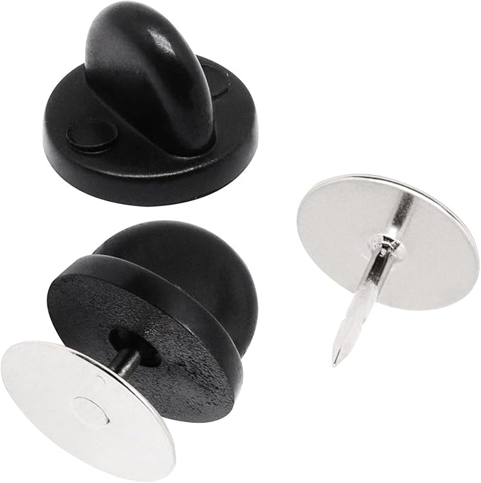 100set Rubber Pin Backs,Blank Pins Scatter Butterfly Clutch Pin Holder Enamel Pin Locking Backs Jewelry Pin Backings Clasp for Brooch Lapel Hat Uniform Badges Tie Tack