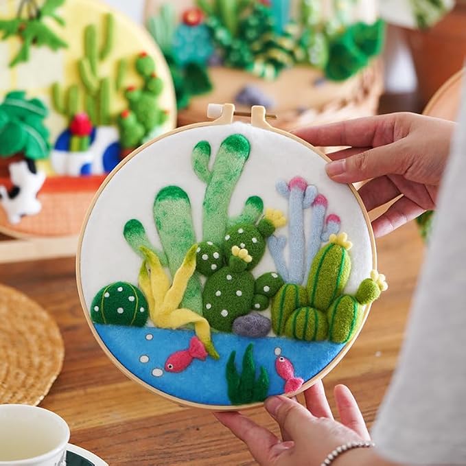 Wonafa DIY Wool Needle Felt Starter Kit, Beginner Needle Felt Kit - Image 4
