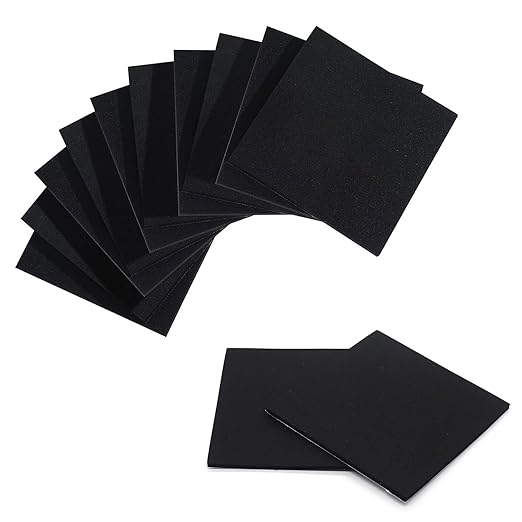 Foam Padding Sheets with Adhesive Backing - Self Stick Neoprene Insulation Foam,12PCS 1/8 Inch Thick X 4 Inch Long X 4 Inch Wide - Closed Cell Foam Sheet Square Pad