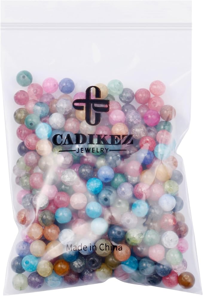 200PCS Natural Stone Beads 8MM Agate Spacer Beads Bulk - Image 5