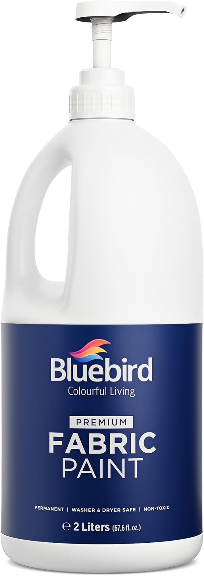 BLUEBIRD Fabric Paint, 67.6 Fl Oz, Permanent Fabric Paints by BluebirdArts