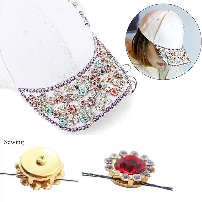 100pcs Sew on Pearls Rhinestones Crystal Gems Glass Sun Flower Jewelry - Image 5