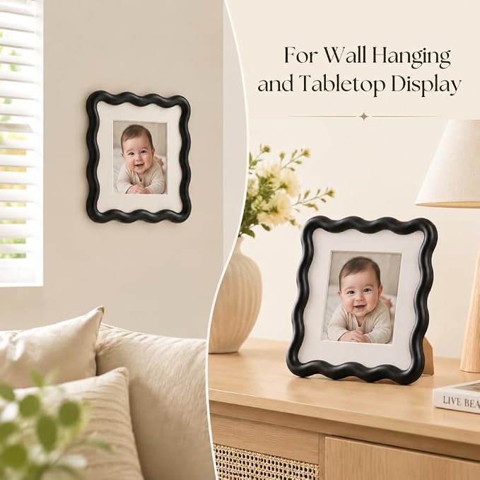 High-End Black 4x4'' Square Zinc Alloy Picture Frames, - Image 3