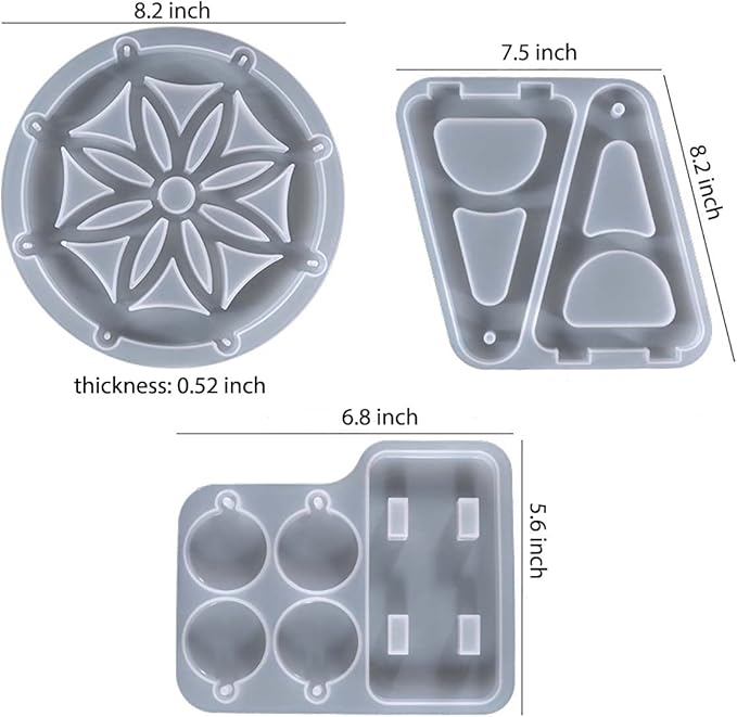 Ferris Wheel Silicone Mold - Set of 1 - Silicone Resin Casting Molds for Clay & Resin Craft Supplies