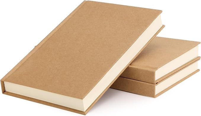 EOOUT 3pcs Blank Notebook, A5 Hardcover Sketchbook 120 Sheets 240 Pages Unlined by EOOUT