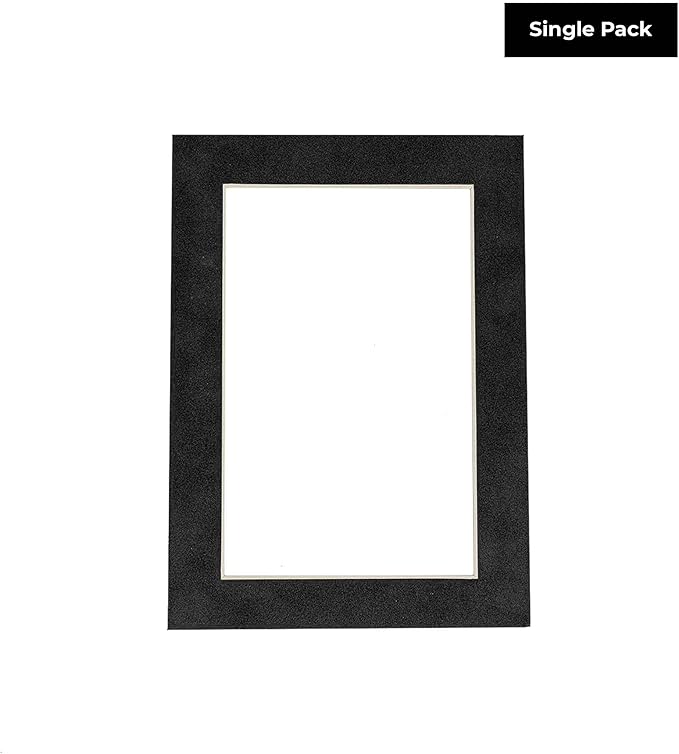 11x14 Mat Bevel Cut for 8.5x11 Photos - Acid Free Dark Grey Suede Precut Matboard - For Pictures, Photos, Framing - 4-ply Thickness