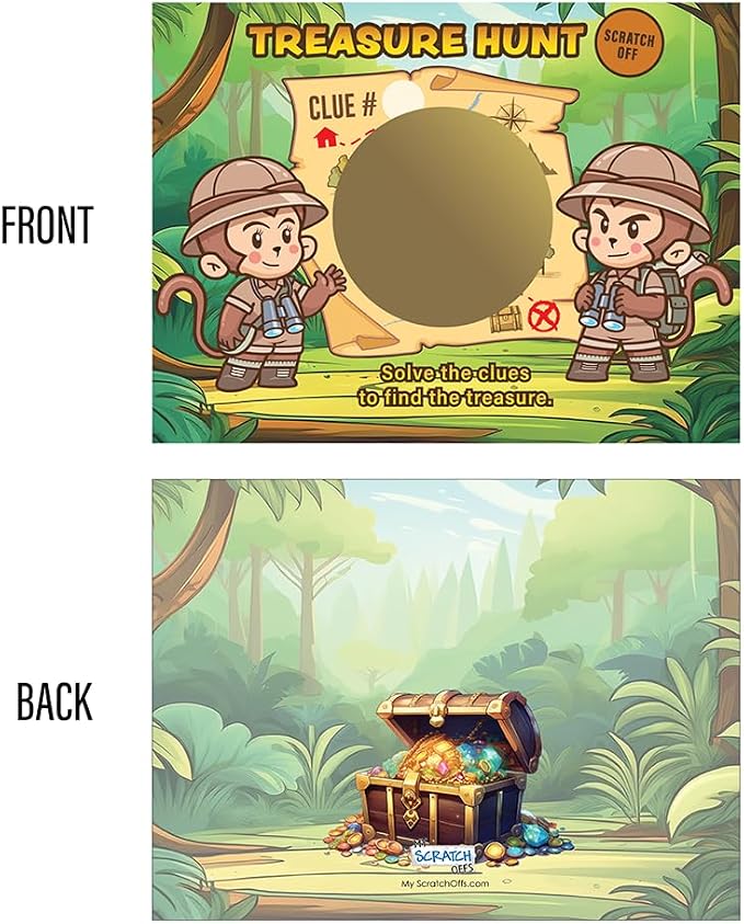 My Scratch Offs Jungle Treasure Scavenger Hunt Map Make Your Own Scratch Off - Image 3