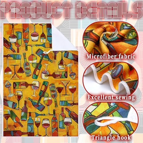 Bencailor 6 Pcs Picasso Wine Kitchen Towels Decorative Sets Dish Towels - Image 5