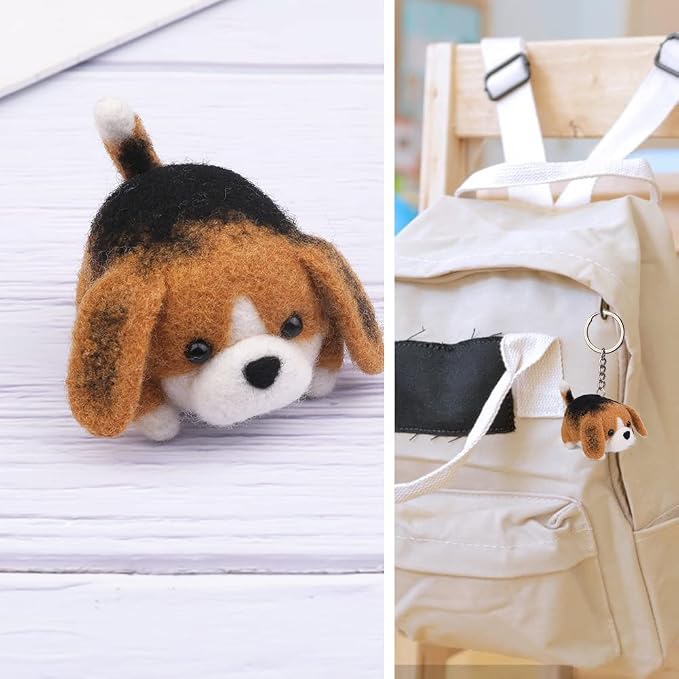 QMNNMA Needle Felting Kit for Beginners, Beagle Wool Felting Kit | Needle - Image 7