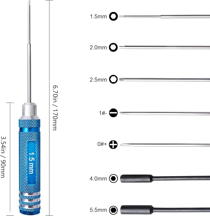 Hobbypark 11 in 1 Professional Multi RC Tools Kits Box Set Hex Driver Allen - Image 2