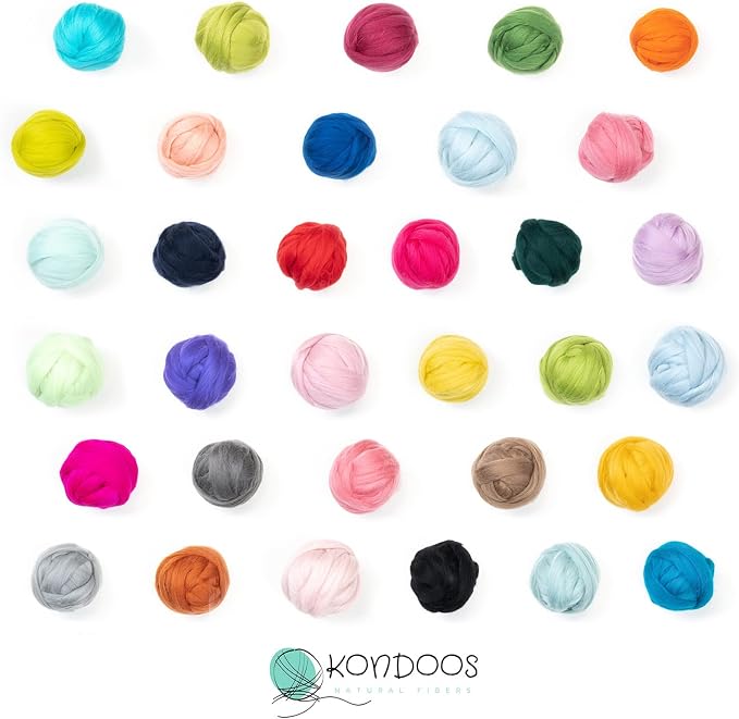 Colored Natural Bulk Wool roving, 8 OZ. Best Wool - Image 5