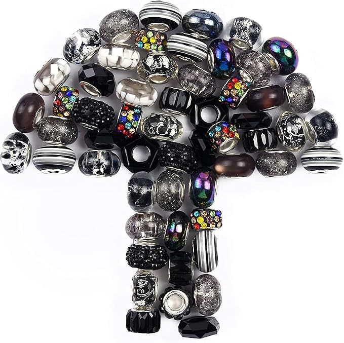 Aipridy European Large Hole Beads, Colorful Glass Charm Beads Set - Image 5